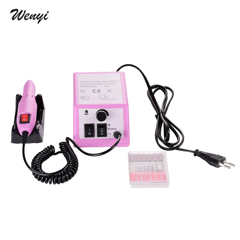 Equipamento da Arte do Unha Ferramentas de Manicure Pedicure Acrílicos Cinza Elétrica Unha Broca Caneta Máquina Conjunto Kit 220v & 110v