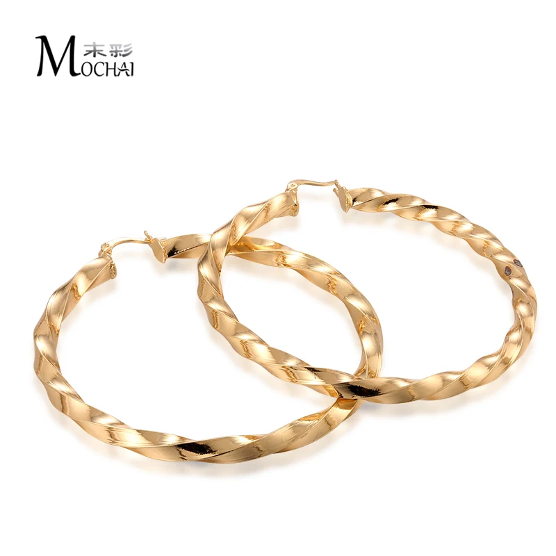 Трендовые серьги-кольца с большими кругами золотого цвета, модные круглые серьги-кольца большого размера для женщин, ювелирные изделия, ZK30 70 мм