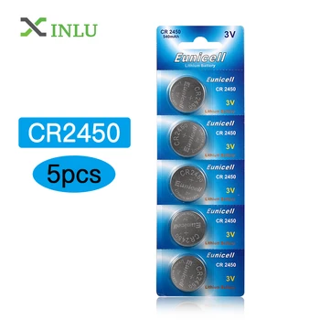 

5pcs/lot CR2450 Bateria CR 2450 Battery 3V Cell Button Coin Battery ECR2450 KCR2450 5029LC LM2450 2450 Lithium Watch Battery Toy