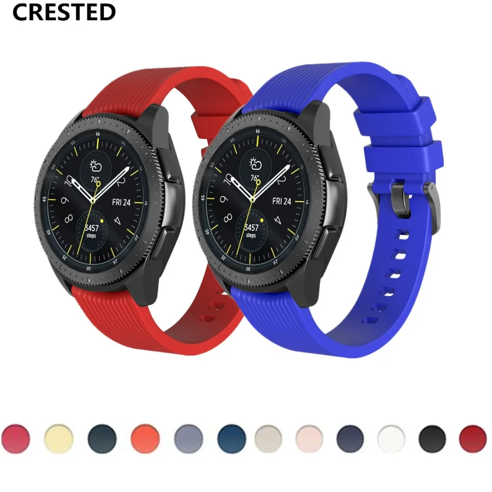 Ремешок хохлатый Gear S3 Frontier для Samsung Galaxy Watch 46 мм 42 спортивный браслет S 3 classic S2 20 22
