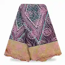 YWNWZ13 Высококачественная африканская кружевная ткань африканский гипюр смешанный воск кружево с водорастворимое кружево с воском кружевная ткань вышитая