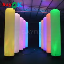 2 м/2,5 м/3 м Привлекательный СВЕТОДИОДНЫЙ трубчатый надувной воздушный столб колонна для вечерние и освещение сценическое освещение украшение реклама продвижение