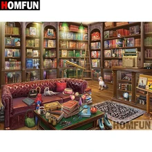 Homfun 5d diy pintura diamante quadrado completo/broca redonda