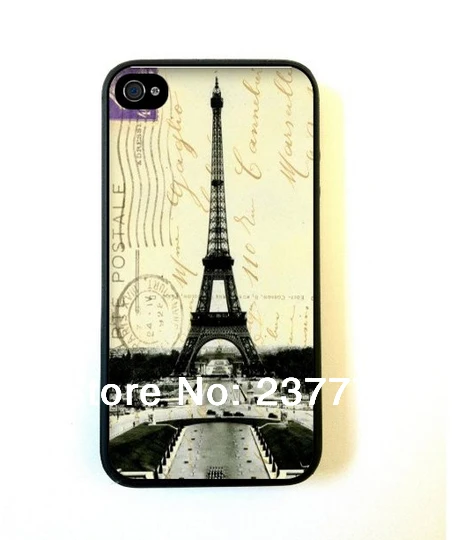 Cheapest!! Paris Eiffel Tower TPU luxury CASE for iPhone 4 4G 4S free shipping |