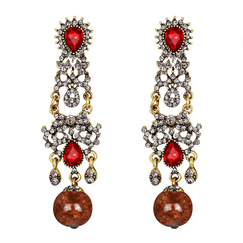 Trendy Earrings for women Dangle earrings Zircon earrings encrusted love heart earring for girls Jewelry Brincos Y10#N (3)