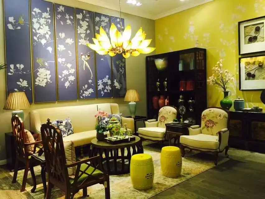 

Classic Hand-painted silk wallpaper painting painting Magnolia with birds wallcovering many arts and background optional