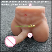 Lifelike real size full silicone male sex doll for women or gay with 20cm big gaint dildo and anus hole