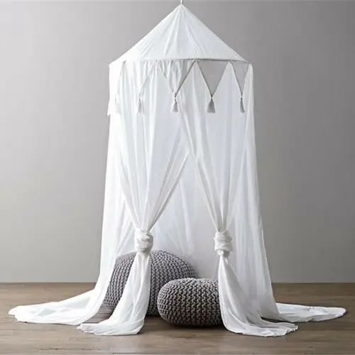 Детская кровать навес покрывало сетка-занавеска от насекомых постельные принадлежности круглая купольная палатка шифон москитная сетка