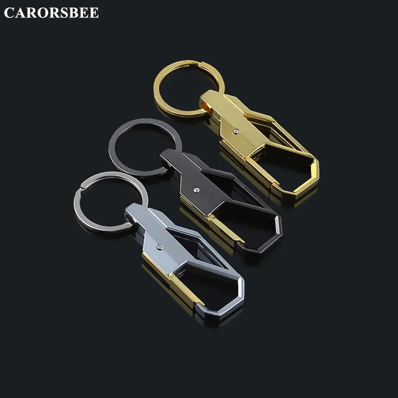 

Metal Car Key Chain Ring Creative Keyring Keychain Keyfob Gift Black Gold Silver Auto Keyfob Men's Business Style KeyRings