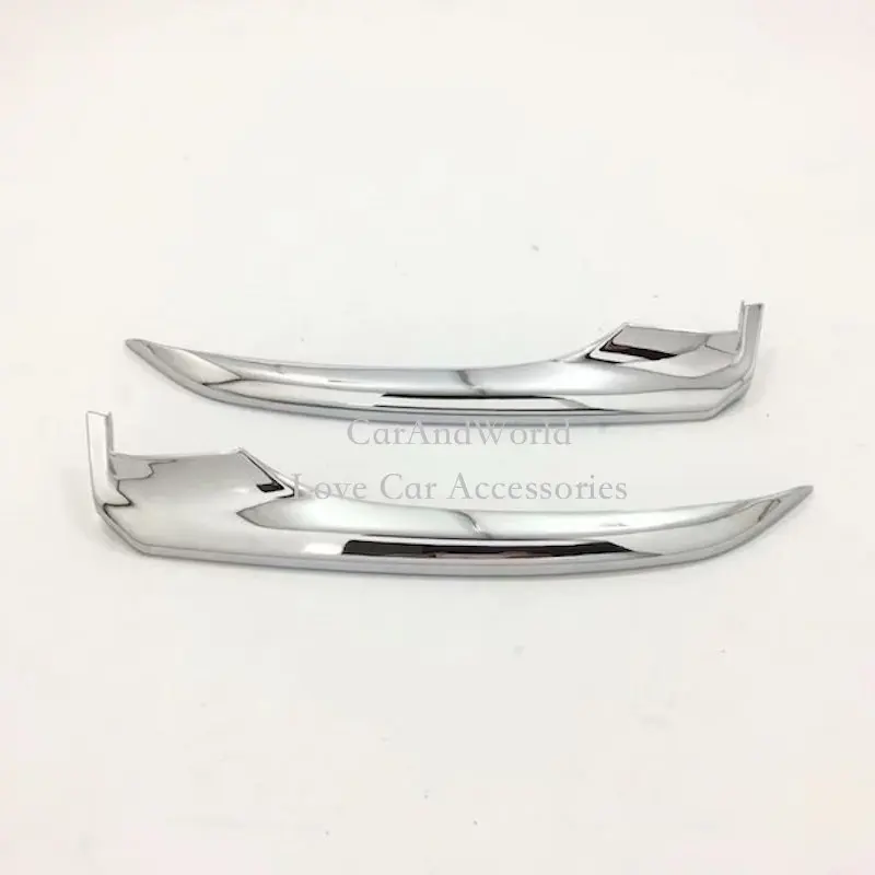 

For Toyota Camry 2018 2019 Front Corner Cover Bumper Trim Stickers Strips Molding Protector ABS Chrome Car-styling Accessories