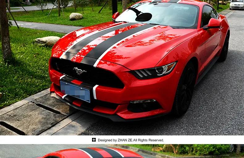 Подходит для Ford Mustang- модифицированный Карбон волокно специальная параллельная линия движение трек Lahua Наклейки Цвет Внешний ремень