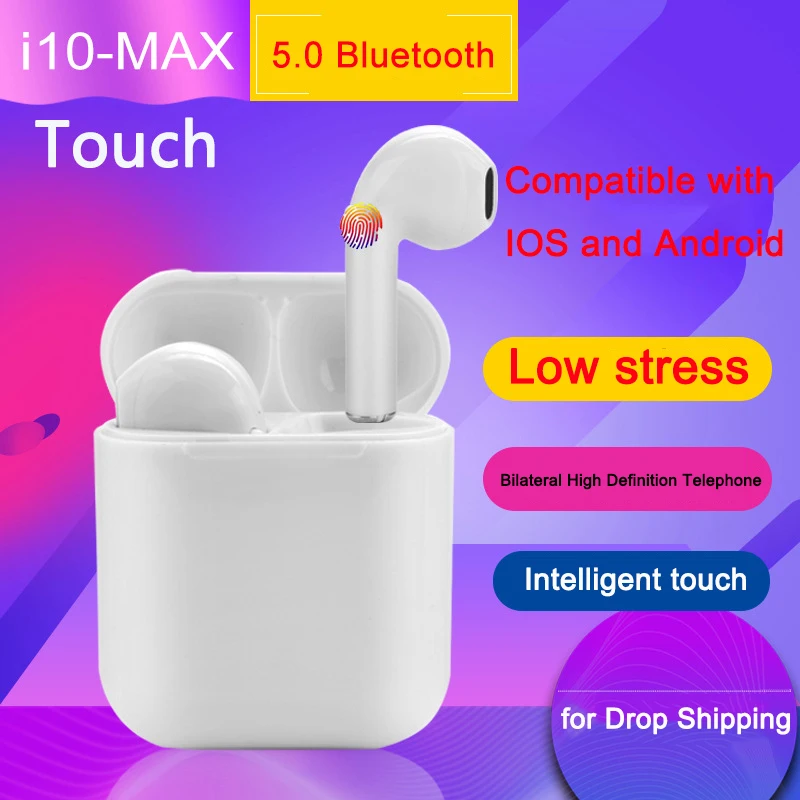 

i10-Touch tws Wireless Earphone Bluetooth 5.0 Air Ear Earphones Earbuds Headset with Charging Box for Apple iPhone android