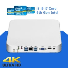 Мини-ПК DDR4 Оперативная память мини-компьютер Windows 10 4 K HD Core i3 6100U i5 6200U i7 6500U Intel HD Графика 520 офис настольный компьютер