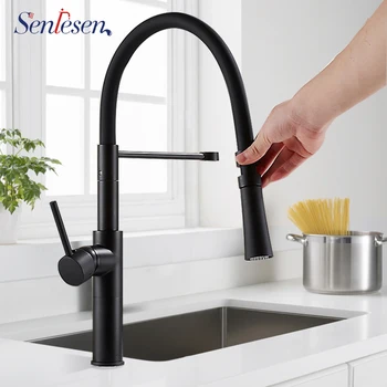 

Senlesen Kitchen Faucet 2-ways Spray Head Single Level Vessel Sink Tap Single Handle Deck Mount For Kitchen Sink Taps