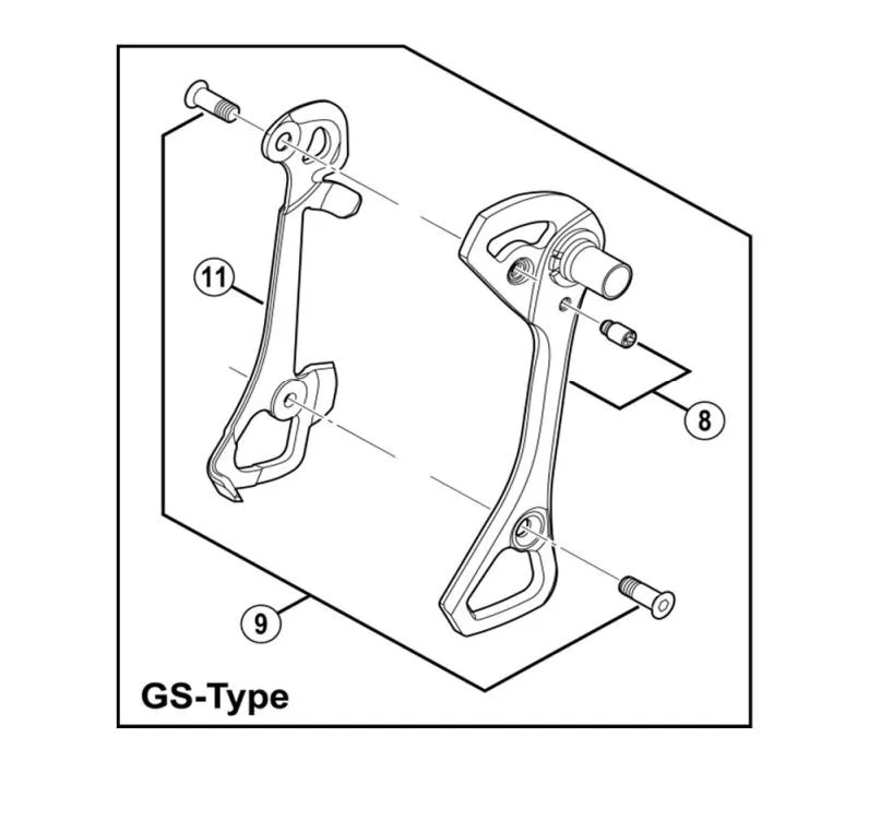Goede Shimano Originele Achterderailleur Reparatie Tool Inner Outer Gids Plaat Baffle Voor Ut 6800 6870 R8000 Xt M781 786 M8000 xtr M9000