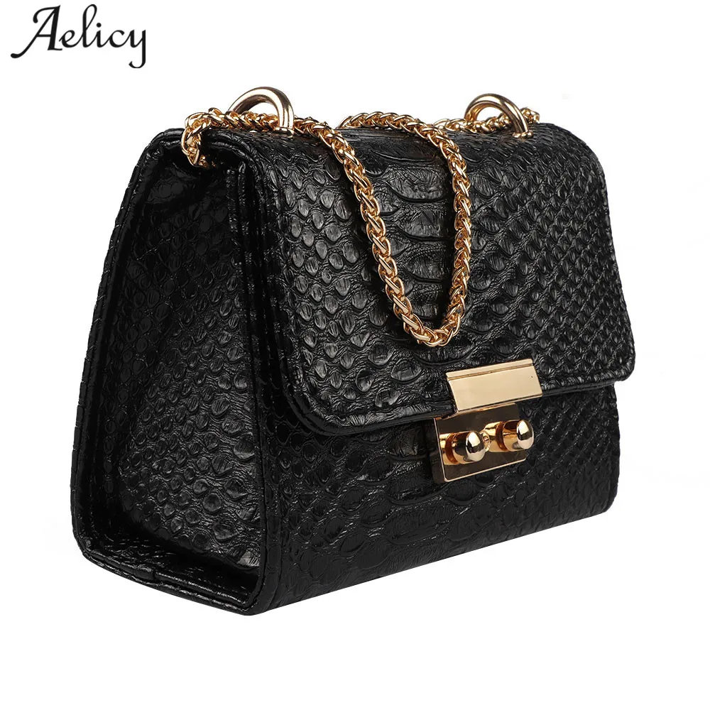 

Aelicy Alligator Crocodile Women Leather Mini Small Crossbody bag chain women's handbag New Fashion messenger shoulder bag