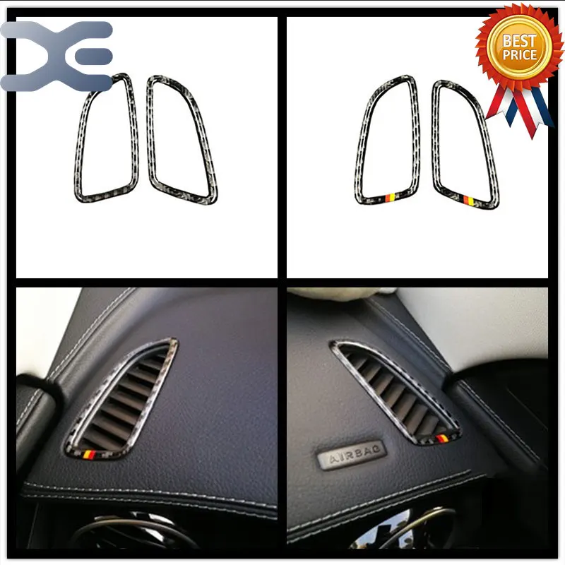 

Carbon Fiber Outlet Decoration Sticker Interior Mouldings FOR Benz C-Class C200 W205 C180 GLC260 Interior Accessories
