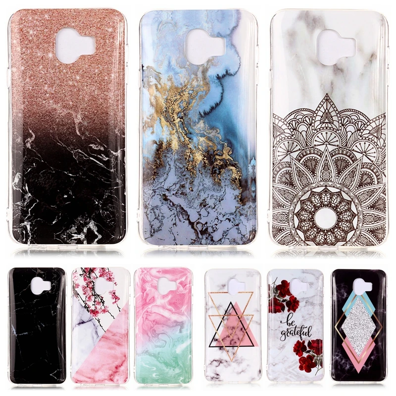 

for Samsung J4 2018 Marble Case on for Coque Samsung Galaxy J4 2018 J400F Cover Case Colorful Granite Soft Silicone Phone Cases