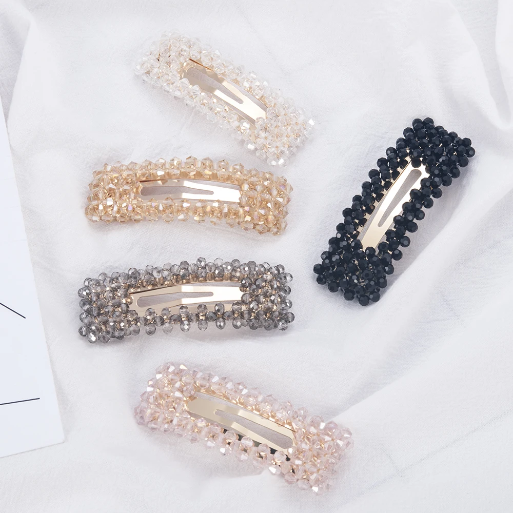 New Rhinestone Hair Pins Hair Clip Hair Comb Bobby Pin Barrette Hairpin Headdress Women Crystal Wedding Party Hair Jewelry Gift