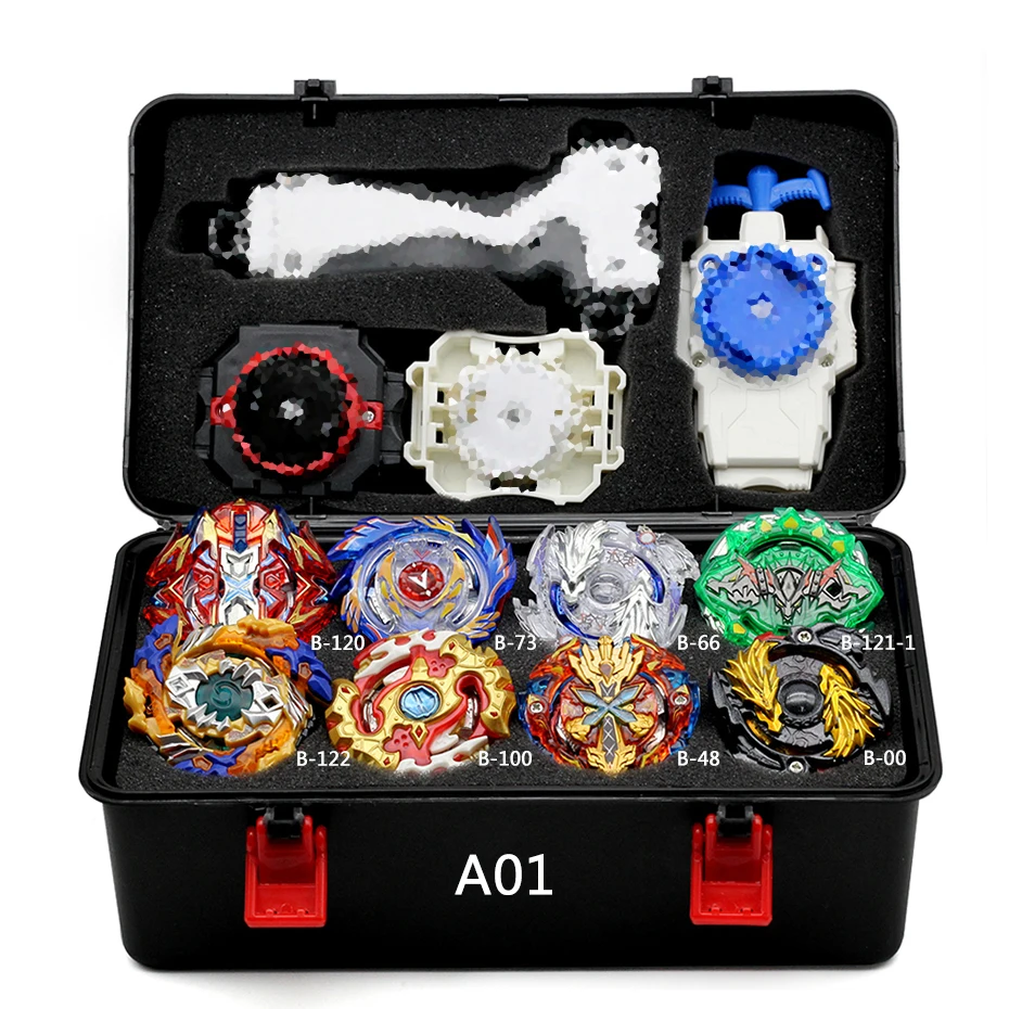 

Beyblade Burst Bayblade Set 8 Beyblades+4 Launchers+1 Handle Bey Blade Set Spinning Top Metal Fusion 4D TAKARA TOMY Toys Gift
