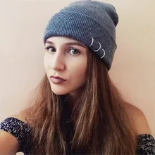 Зимние шапки для женщин, Новые Вязаные шапки, одноцветные милые шапки для девочек, осенние женские шапки, теплые шапки, женские повседневные Шапки