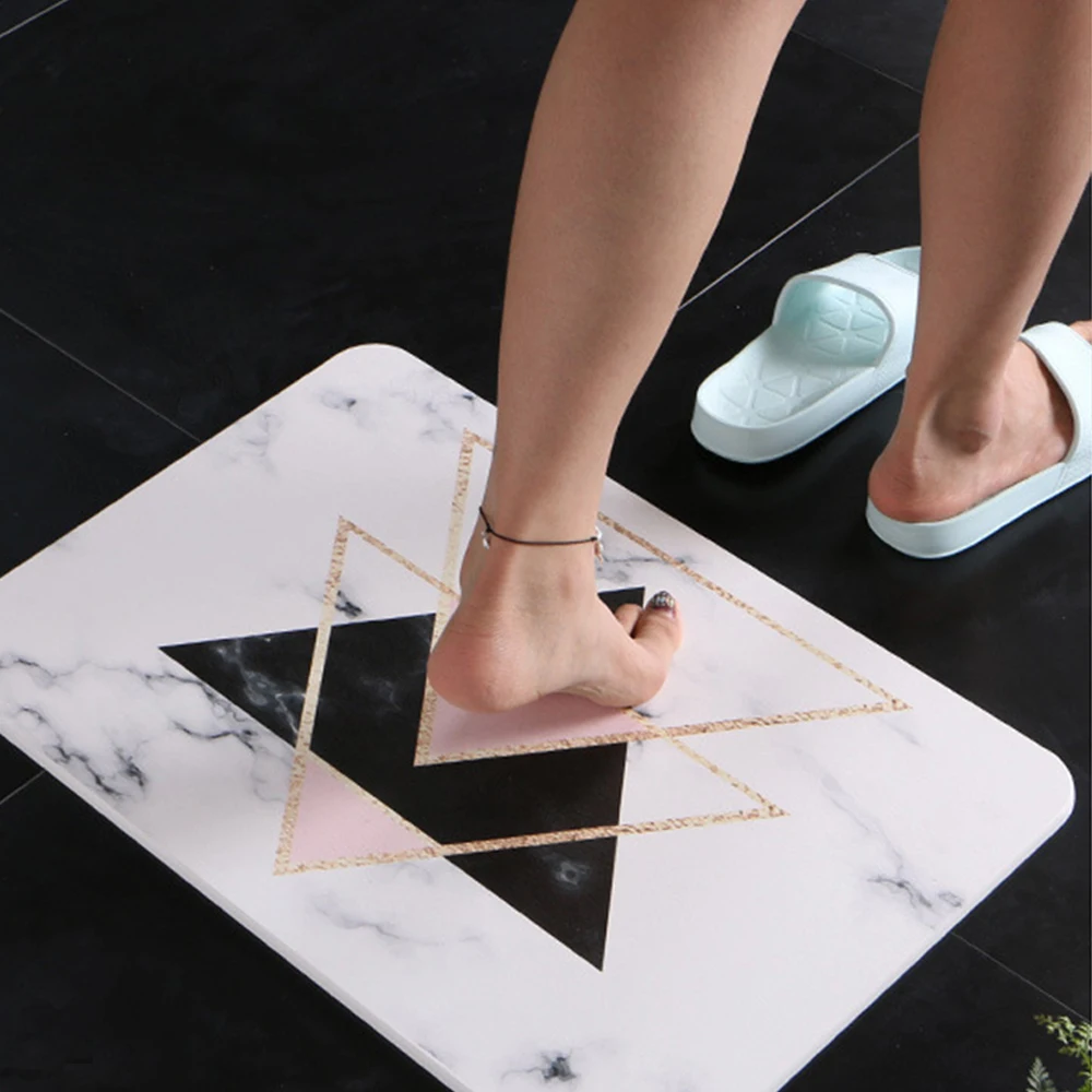 

Diatomaceous Earth Mat Bathroom Door Water Absorption Quick-drying Pad Anti-slip Mat Door Kitchen Mat Hall Bedroom Cushion
