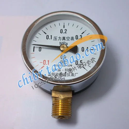 Positive and negative pressure vacuum gauge YZ 60 0.1 0.06 0.1 0.15 0.1 0.3 0.1 1.5gaugegauge
