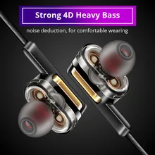 CALETOP X3 Dual Driver Wired Earphone Super Bass Headset Stereo Earbuds With Micrpphone fone de ouvido HIFI Earphone For phone цена CALETOP X3 Dual Driver Wired Earphone Super Bass Headset Stereo Earbuds With Micrpphone fone de ouvido HIFI Earphone For phone цены онлайн