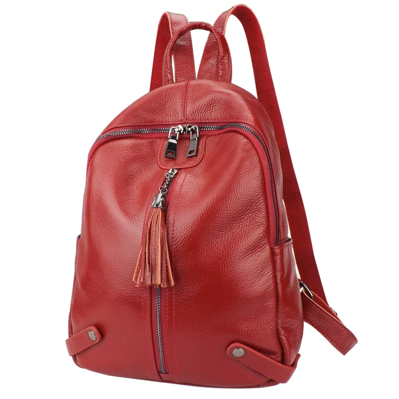 

GESUNRY Fashion Backpacks for Women Leather Genuine Leather School Bag for Teenage Girls Cow Leather Women Shoulder Bag