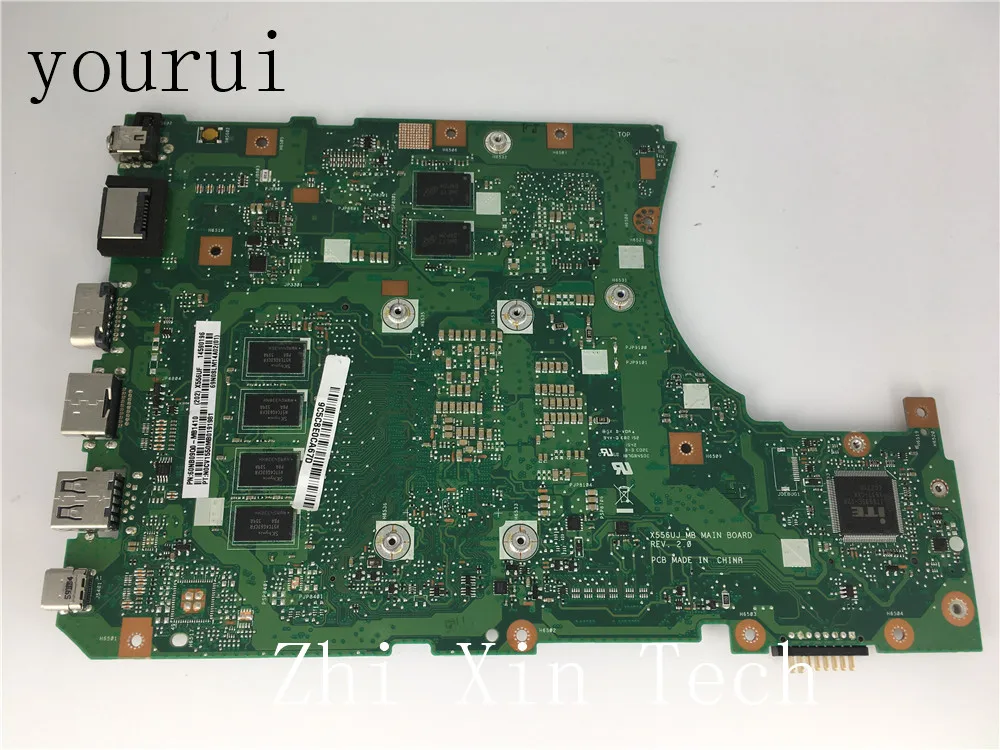  yourui X556UJ REV2.0 i5-6200u 4GB RAM DDR3 For ASUS X556UF X556UJ Motherboard laptop Mainboard Test