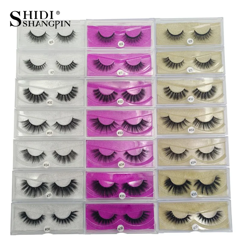 

SHIDISHANGPIN 100 pairs 3d mink lashes hand made makeup false eyelashes natural long mink eyelashes false eyelash 3d faux cils