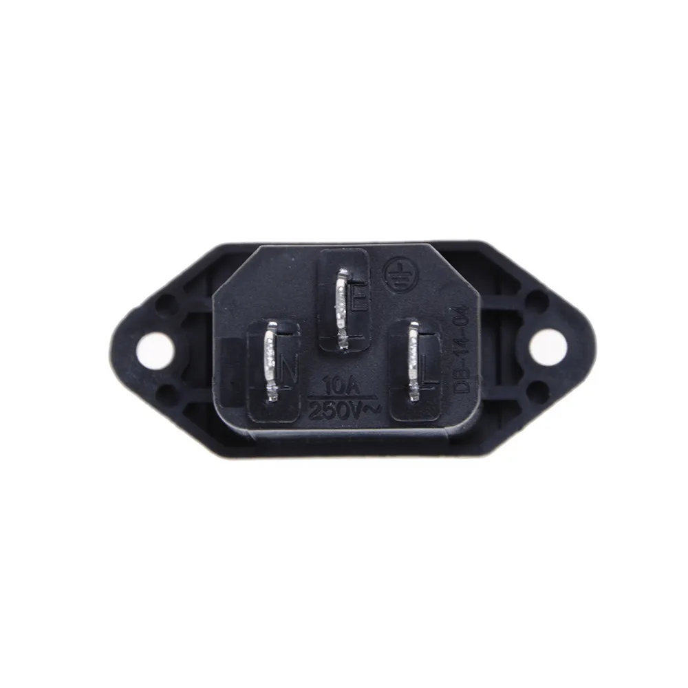 

5Pcs/lot Black IEC 320 C14 Male Plug Panel Power Inlet Sockets Connectors AC 250V 10A High Quality