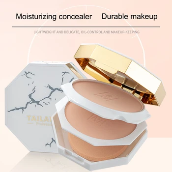 

Double Layers Pressed Powder Face Concealer Oil-Control Beauty Tools Skin Finish SSwell