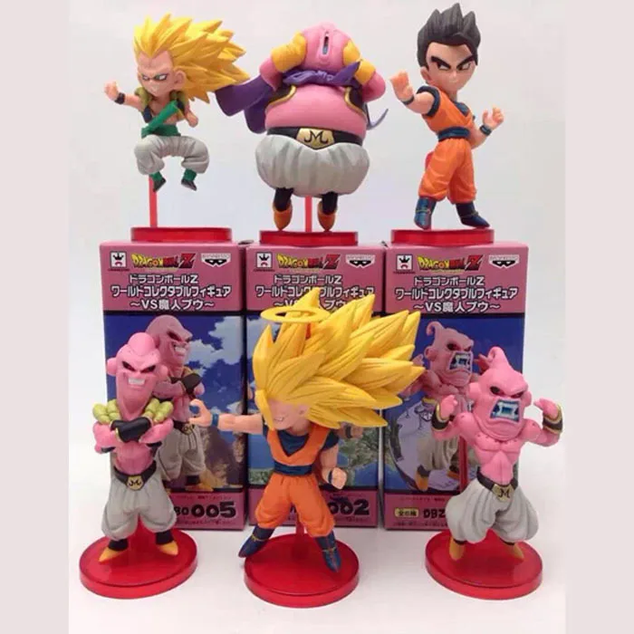 Аниме мультфильм Dragon Ball Z Majin Буу Gotenks Саян Сон Гоку ПВХ Фигурки коллекционные Игрушечные лошадки 6 шт./компл