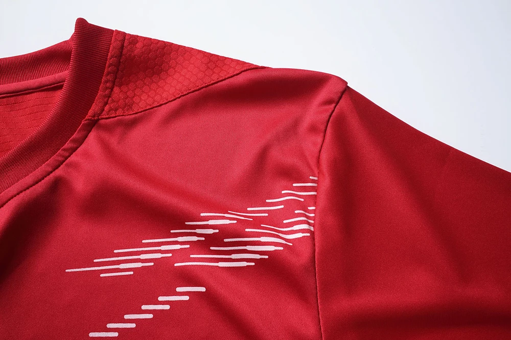 Black Soccer Jersey Dry Fit Printed Running T shirt 100 Polyester Breathable Basketball Badminton Soccer Quick Dry Tshirt
