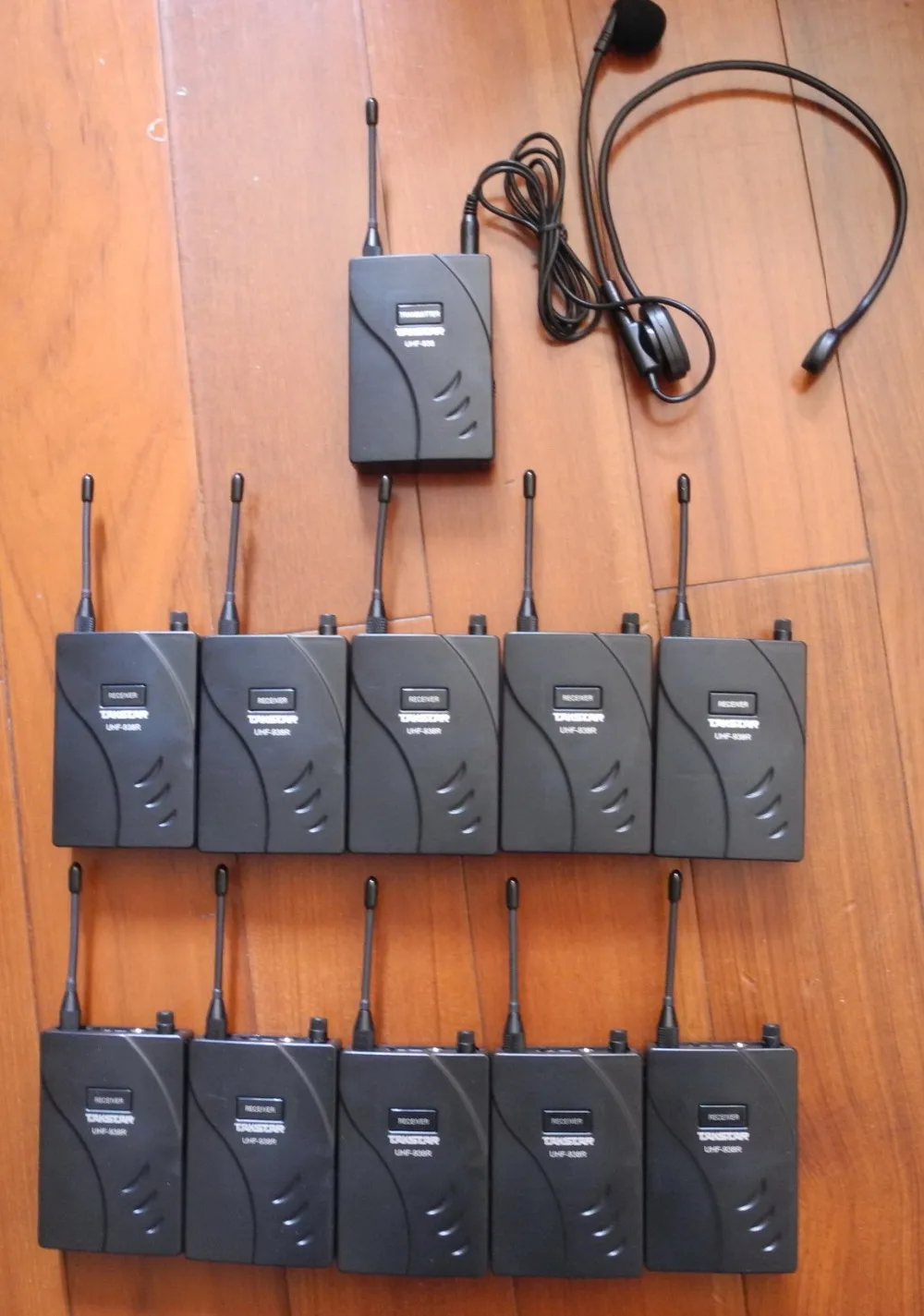 

UHF Tour Guide Monitor translation Wireless System 433MHz with 10 Receiver Training courses, Tourism, education, museum