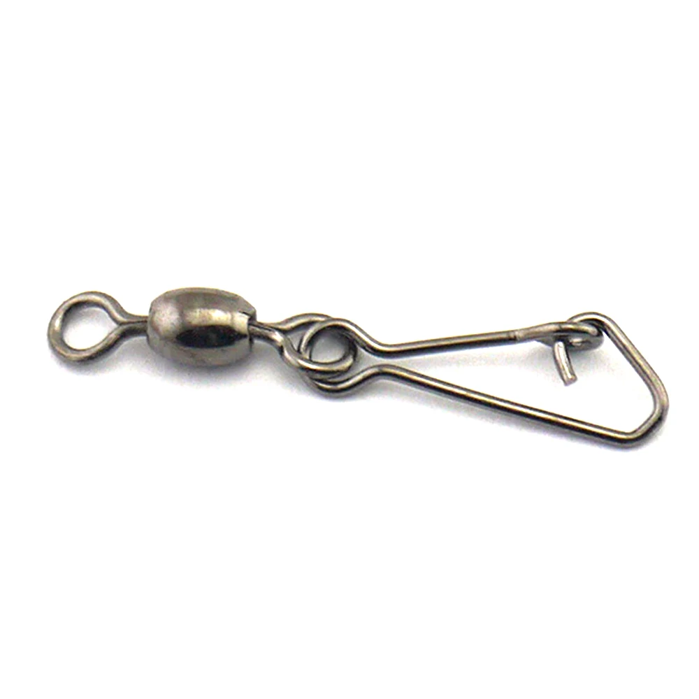 Infof 100 Pieces/lot Fishing Swivels Crane Swivel With Hooked Snap Carp Fishing Tackle Bass