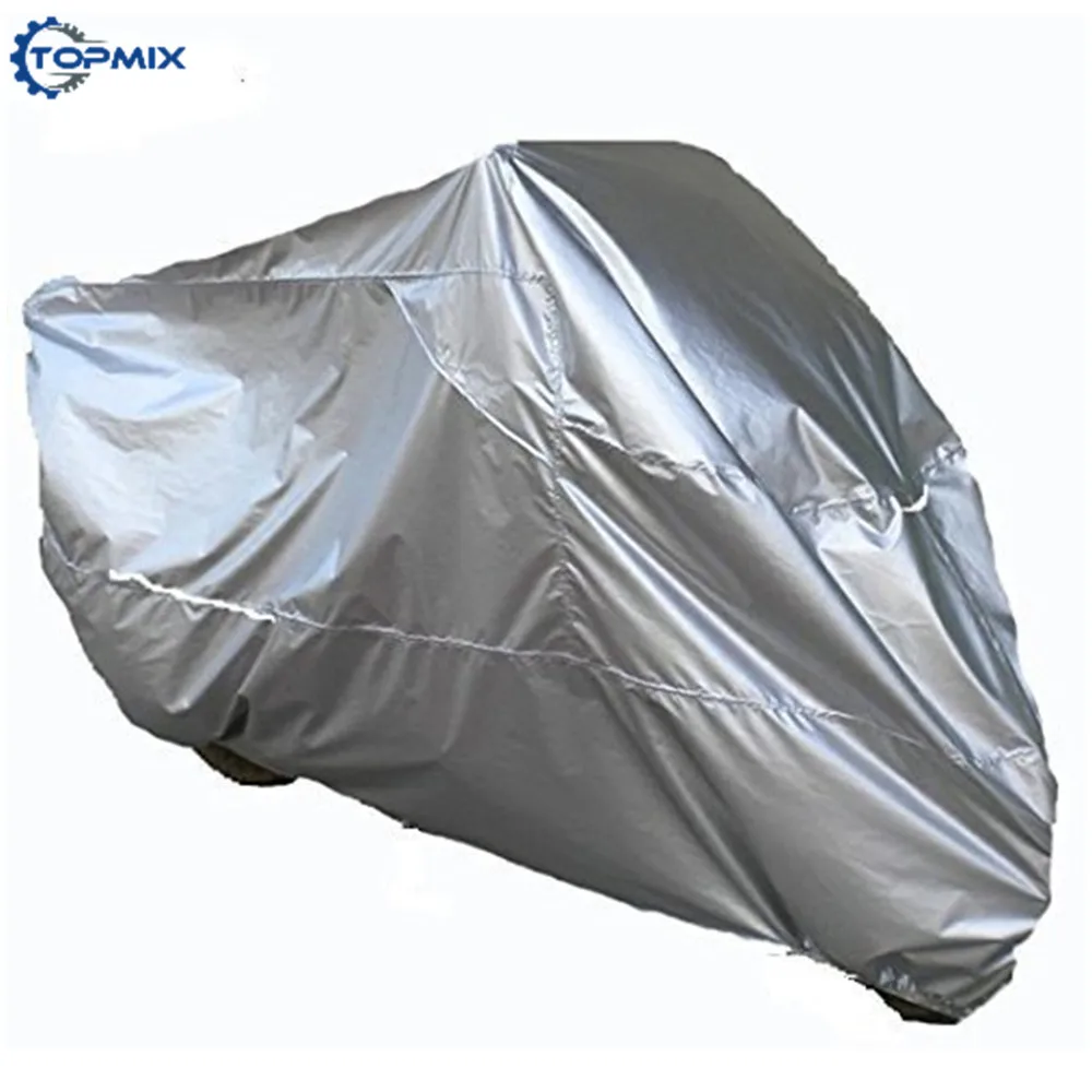 XL/XXL/ XXXL Silver Breathable Motorcycle Cover Weatherproof UV Rain