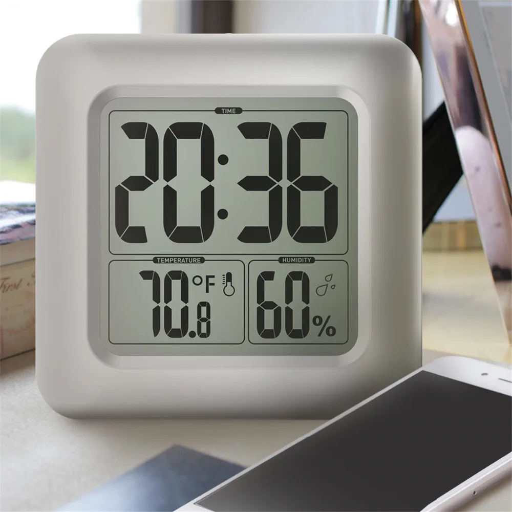 Таймеры LCD Цифровые водонепроницаемые для воды Брызги настенные часы ванной