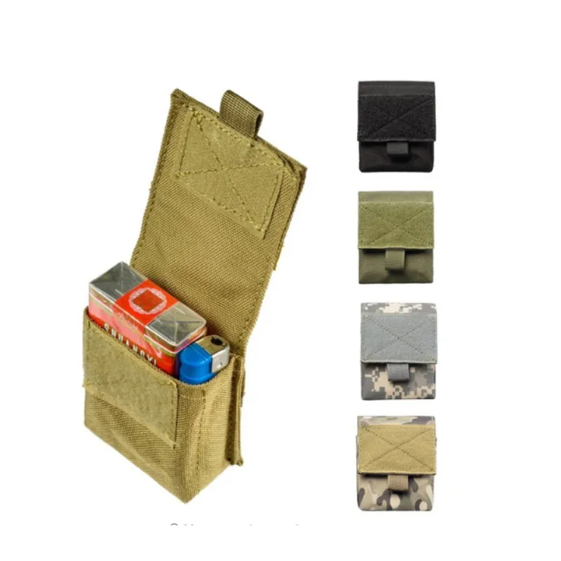 

1000D Nylon Military EDC Gadgets Pocket Vest Molle Storage Cigarette Box Lighter Bag Sheath Camo Accessory Sundries Package