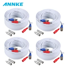 White Black 4pcs 100ft 30M CCTV Cable BNC DC plug cable For CCTV Surveillance Camera and