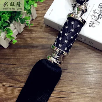 

XWL 1Pair Luxury Imitation Crystal Beads Curtain Hanging Belt Ball Window Curtain Accessories Strap Tassel Tieback Buckle Decor