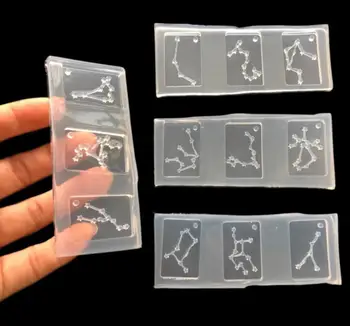

4pcs/set The Signs of The Zodiac Cabochon Silicon Mold Mould For Epoxy Resin Jewelry Beads Craft Making DIY