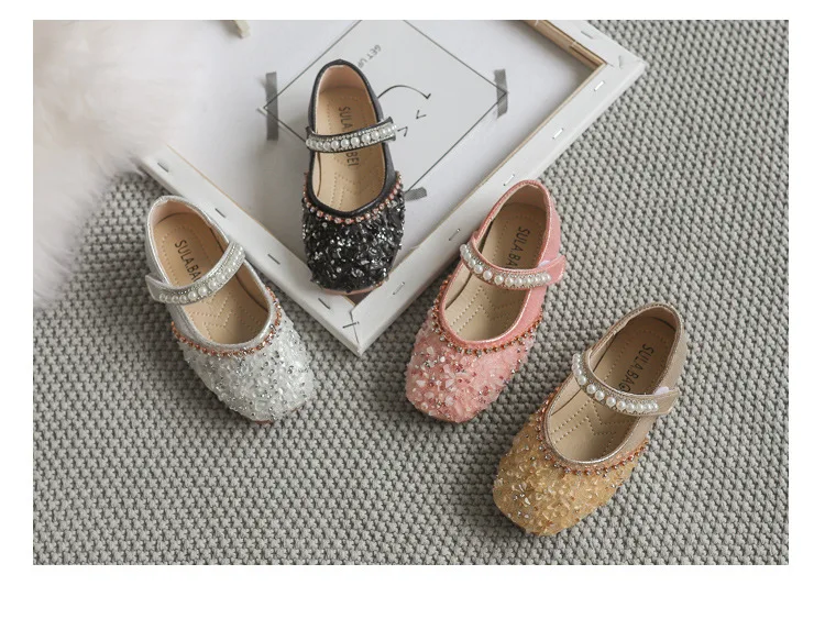 Yorkzaler Summer Kids Party Shoes For Girl Sequines Girl Princess Shoes Spring Autumn Casual Children Shoes Footwear