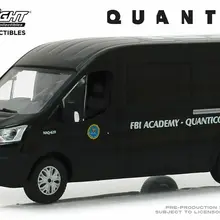 Зеленый светильник 1:43 Quantico FBI Academy Ford Transit Van бутик игрушечный автомобиль из сплава для детей модель оригинальная коробка