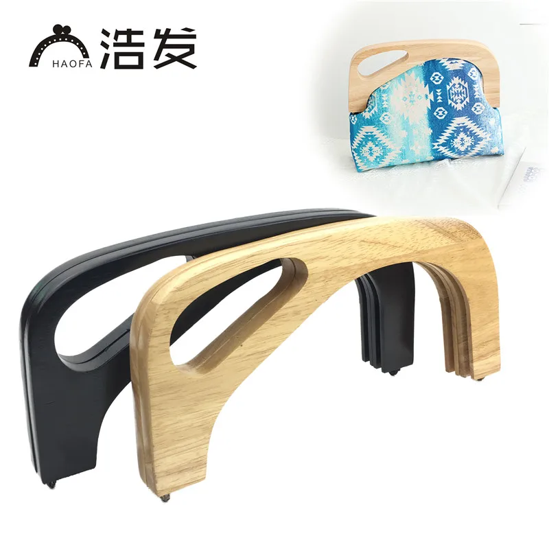 

HAOFA 2018 New Arrive 25cm Wooden Bag Frame Handbag Frames Accessories For Bags Evening Bags Wood Frame Handle