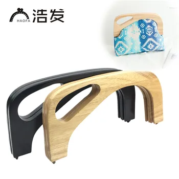 

HAOFA 2018 New Arrive 25cm Wooden Bag Frame Handbag Frames Accessories For Bags Evening Bags Wood Frame Handle
