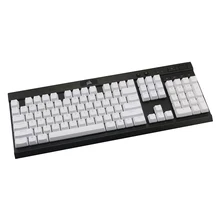 White Black 104 key PBT Double shot Backlit Keycaps For Corsair STRAFE K65 K70 Logitech G710+ Mechanical Keyboard Selling keycap White Black 104 key PBT Double shot Backlit Keycaps For Corsair STRAFE K65 K70 Logitech G710+ Mechanical Keyboard Selling keycap