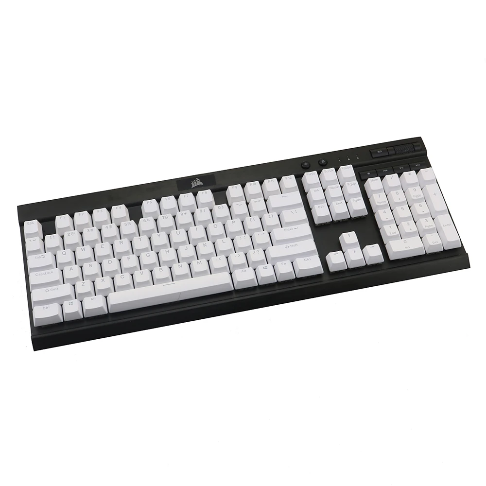 Pbt Double Shot Backlit Keycaps Adequado para Corsair Strafe K65 K70 Logitech G710 Mais Teclado Mecânico Branco Preto 108 Teclas Vendendo - Imagem 3