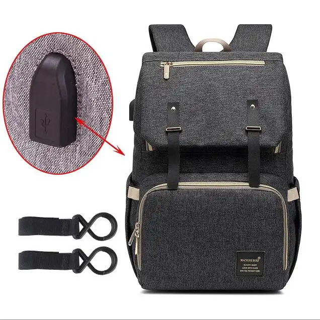 6 USB детские пеленки сумка рюкзак многофункциональный водонепроницаемый Оксфорд сумка для мамы пеленки для ухода комплекты материнства мешок для прогулочной детской коляски сумки - Цвет: 6